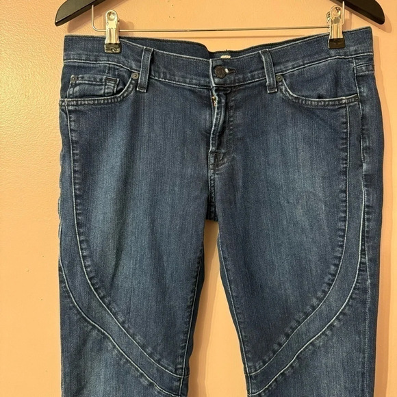 7 For all Mankind  Roxanne Dark Blue Jeans Size 30 - Picture 2 of 9